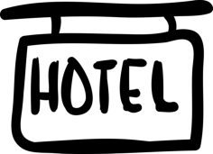 Hotel Hand Drawn Rectangular Signal Svg Line Art, Free Vectors File